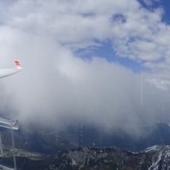 Flugwegposition um 13:54:32: Aufgenommen in der Nähe von Gemeinde Nötsch im Gailtal, Österreich in 2520 Meter
